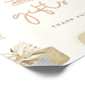 Boho Baby shower Kaarten & Geschenken Teken Poster (Hoek)