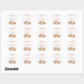 Boho Baby shower Meisje Classic Ronde Sticker (Vel)