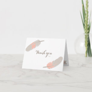Boho Baby shower Merci rose et gris