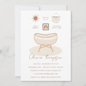 Boho Baby shower Nursery Terracotta Invitations (Devant)