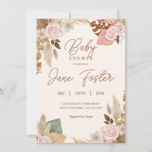 Boho Baby shower Uitnodiging