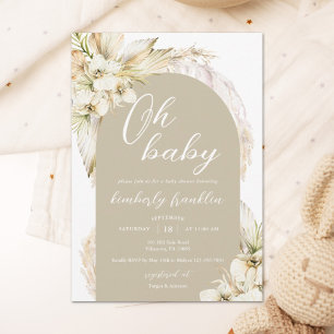 Boho Baby shower Uitnodiging