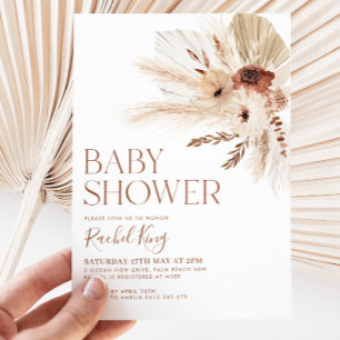 Boho Baby shower Uitnodiging Genderneutraal Rustis