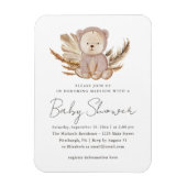 Boho Baby shower Uitnodiging tot het zoete Beer Magneet (Verticaal)