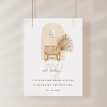 Boho Baby Shower Welkom Poster