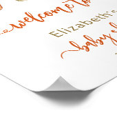 Boho Baby shower WelkomstPoster Poster (Hoek)