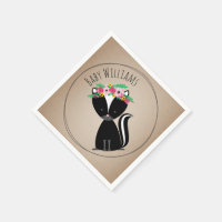 Boho Baby Skunk Baby shower servetten