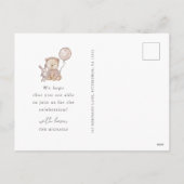 Boho Baby Sprinkle Invitation avec l'ours doux (Dos)