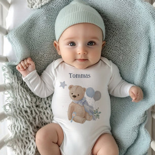 Boho baby teddybeer baby shower romper
