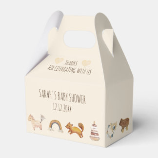 Boho Baby Toys Beige Favor Box Bedankdoosjes
