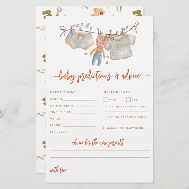 Boho Baby Voordicties en advies (Voorkant / Achterkant)