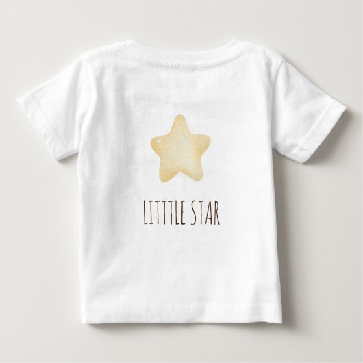 Boho Baby Waterverf Rainbow Beige Baby T-Shirt (Achterkant)