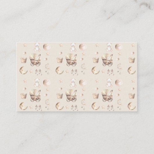 Boho Baby Wieg Geslacht Onthulling Luier Raffle Ti Informatiekaartje (Achterkant)