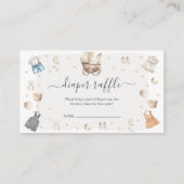 Boho Baby Wieg Geslacht Onthulling Luier Raffle Ti Informatiekaartje (Voorkant)