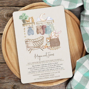 Boho Babyfeest Neutrale Baby Shower Kaart