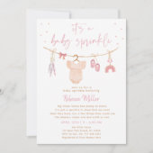 Boho Babykleding Blush Pink Sprinkle Kaart (Voorkant)