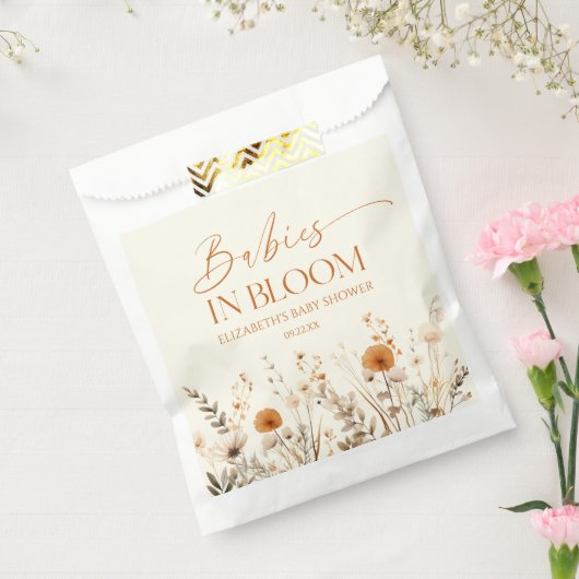 Boho Baby's in Bloom Wildflower Twins Baby shower Bedankzakje (Gezegeld)