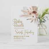 Boho babyshower uitnodiging (Staand voorkant)