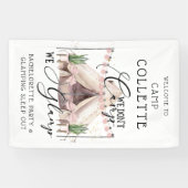 Boho Bachelorette Glamping-feest onder de sterren  Spandoek (Horizontaal)