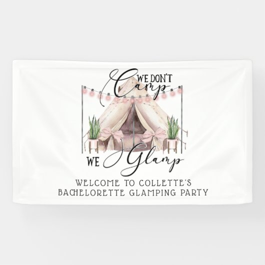 Boho Bachelorette Glamping Spandoek (Horizontaal)