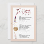 Boho Bachelorette Winery Weekend Itinerary Kaart (Achterkant)