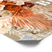 Boho bagger palm pampasgras oranje fotorekwisiet poster (Hoek)