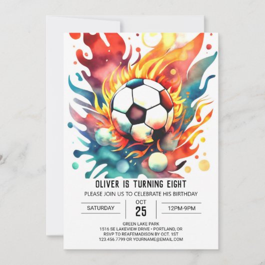 Boho Ball bewerkbare voetbal verjaardag Kaart (Voorkant)