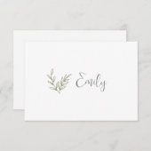 Boho Bamboe Botanisch blad Zacht Elegant groen (Voorkant / Achterkant)