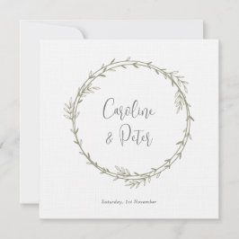 Boho Bamboe Botanisch blad Zacht Elegant groen Kaart