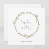 Boho Bamboe Botanisch blad Zacht Elegant groen Kaart (Voorkant / Achterkant)