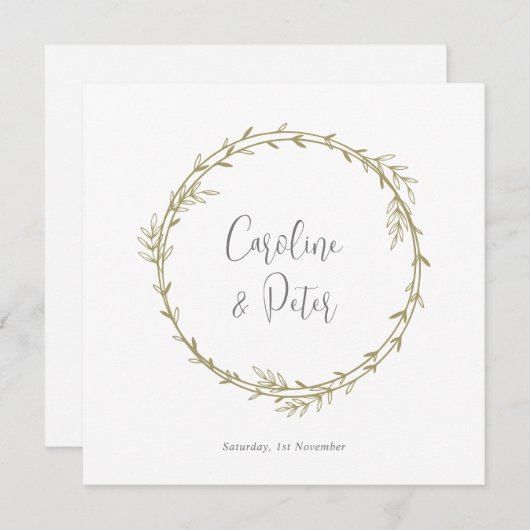 Boho Bamboe Botanisch blad Zacht Elegant groen Kaart (Voorkant / Achterkant)