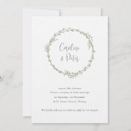 Boho Bamboe Botanisch blad Zacht Elegant groen Kaart