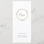 Boho Bamboe Botanisch blad Zacht Elegant groen Menu (Voorkant)