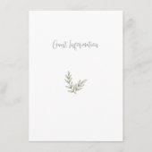 Boho Bamboe Botanisch Blad Zachte Elegante Groenel Informatiekaartje (Voorkant)