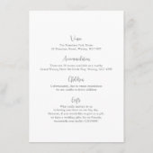 Boho Bamboe Botanisch Blad Zachte Elegante Groenel Informatiekaartje (Achterkant)