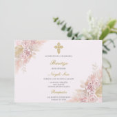 Boho Baptême espagnol Invitation (Debout devant)