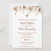 Boho Baptême espagnol Invitation (Devant)
