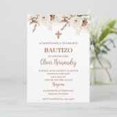 Boho Baptême espagnol Invitation (Debout devant)