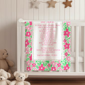 Boho Baptism Gift Personal Prayer Fleece Blanket