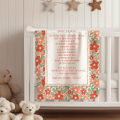 Boho Baptism Gift Personal Prayer Fleece Blanket  Deken