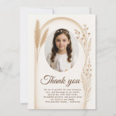 Boho Baptism Invitation et jeu de Cartes de remerc (Dos)