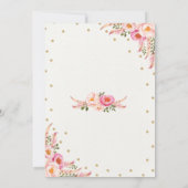 Boho Baptism Invitation rose or Floral Dreamcatche (Dos)