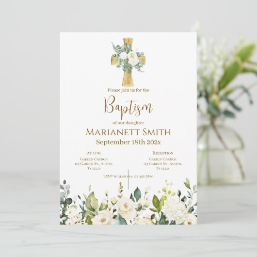 Boho Baptism  Kaart (Staand voorkant)