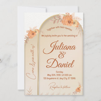 Boho Baptism Uitnodigen, Pampas Grass Boho bruilof Kaart