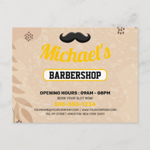 Boho Barbershop Marketing Postcard Briefkaart