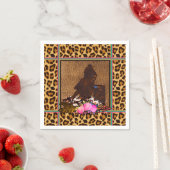 BOHO BARREL RACER LEOPARD PRINT DECOUPAGE PAPIER SERVET (Insitu)