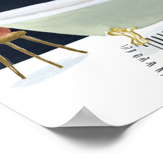 Boho Bath I Poster (Hoek)