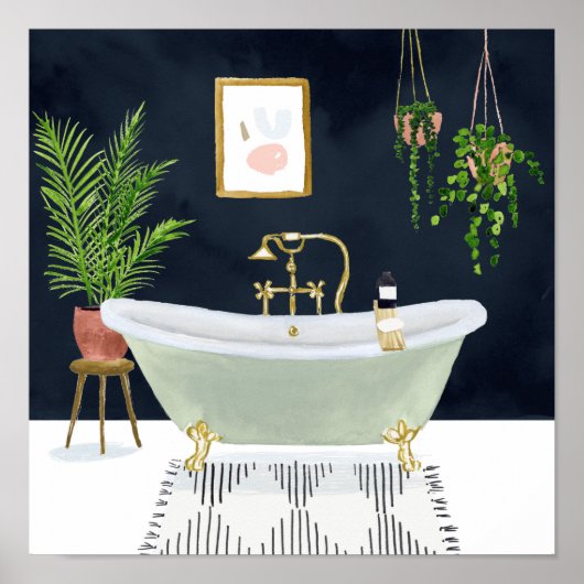 Boho Bath I Poster (Voorkant)