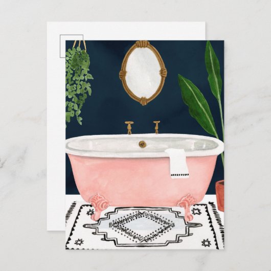 Boho Bath II Briefkaart (Voorkant / Achterkant)