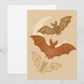 Boho Bats Halloween Kaart (Voorkant / Achterkant)
